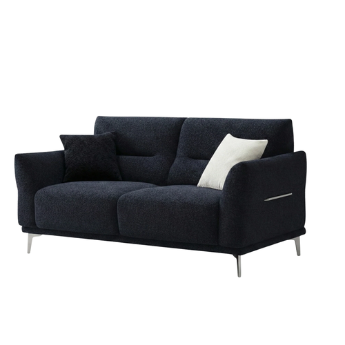 Aveline 2-Seater Sofa in Black Lux Boucle