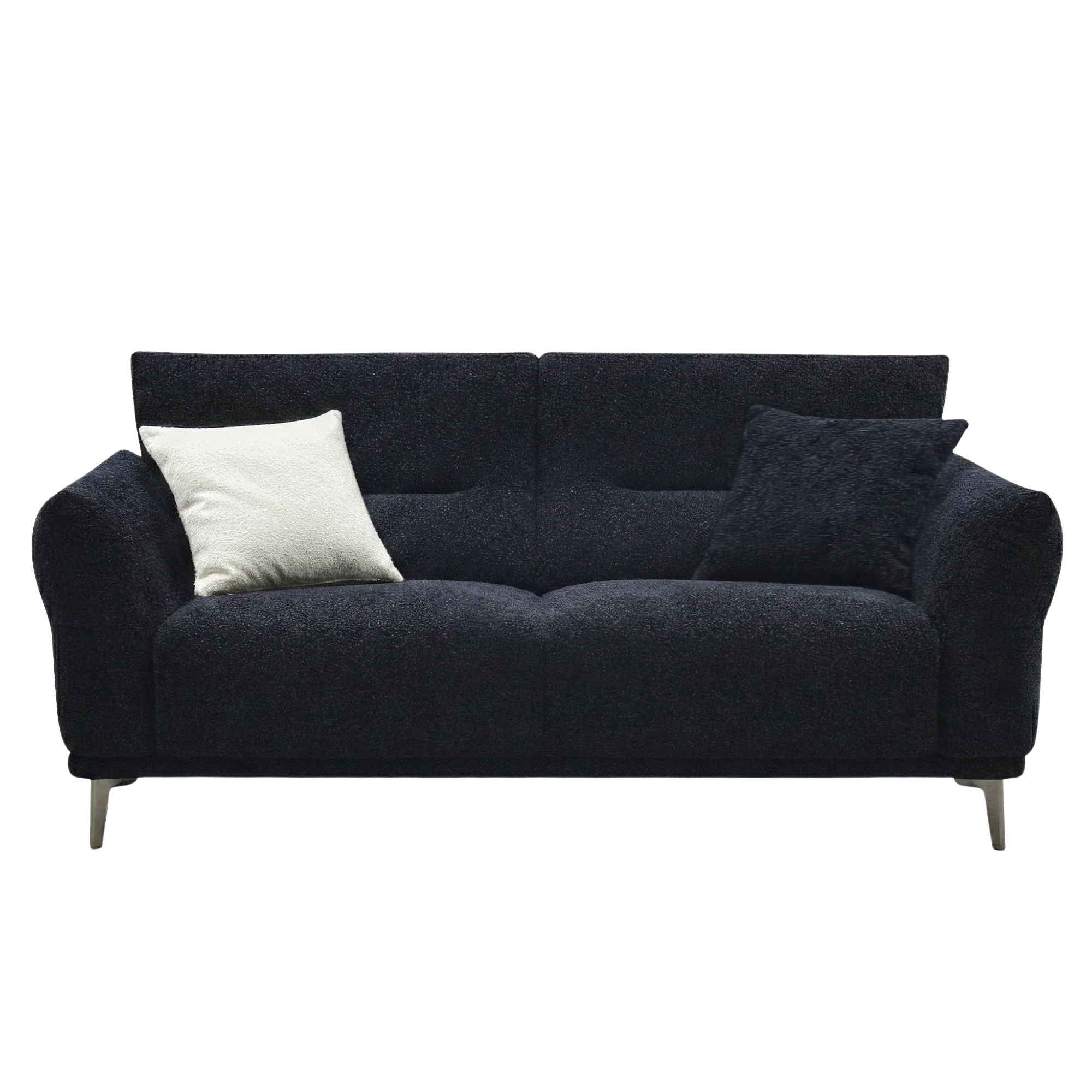 Aveline 3-Seater Sofa in Black Lux Boucle