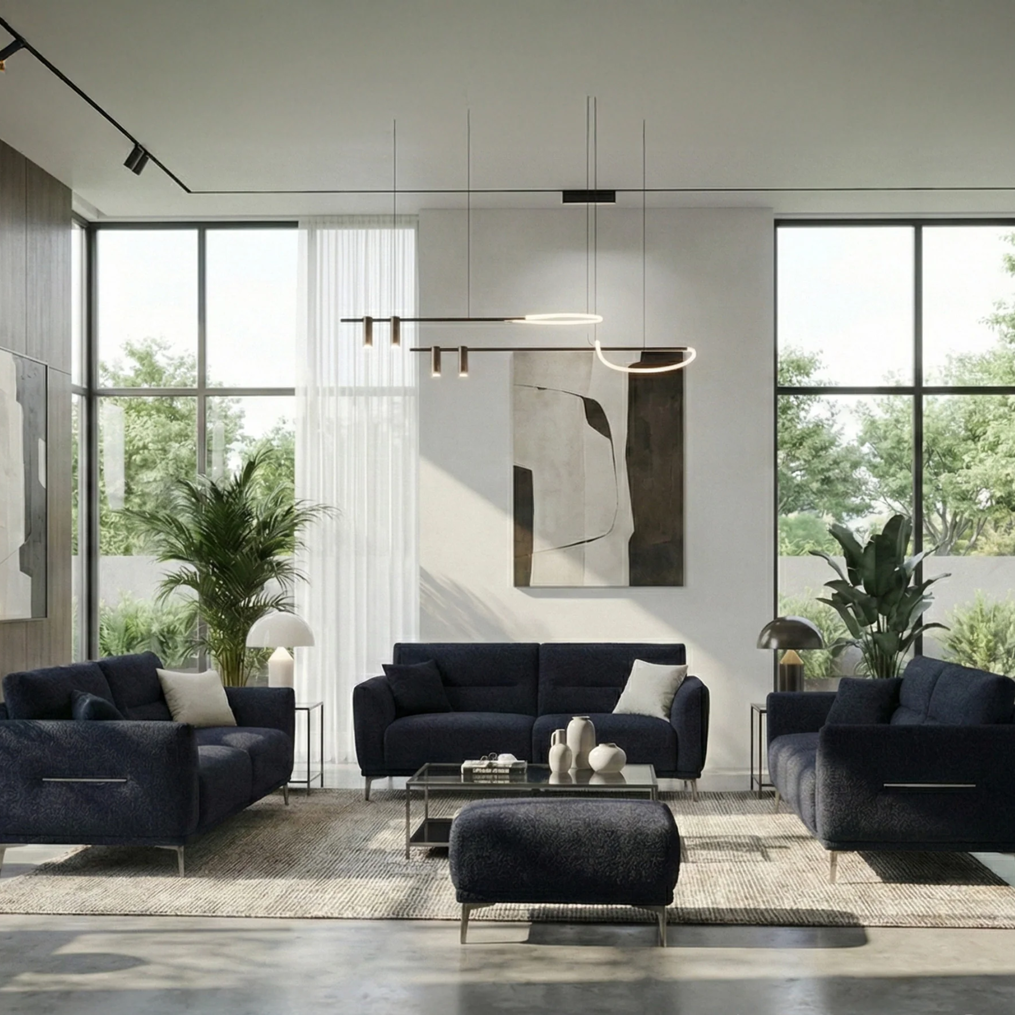 Aveline 3-Seater Sofa in Black Lux Boucle